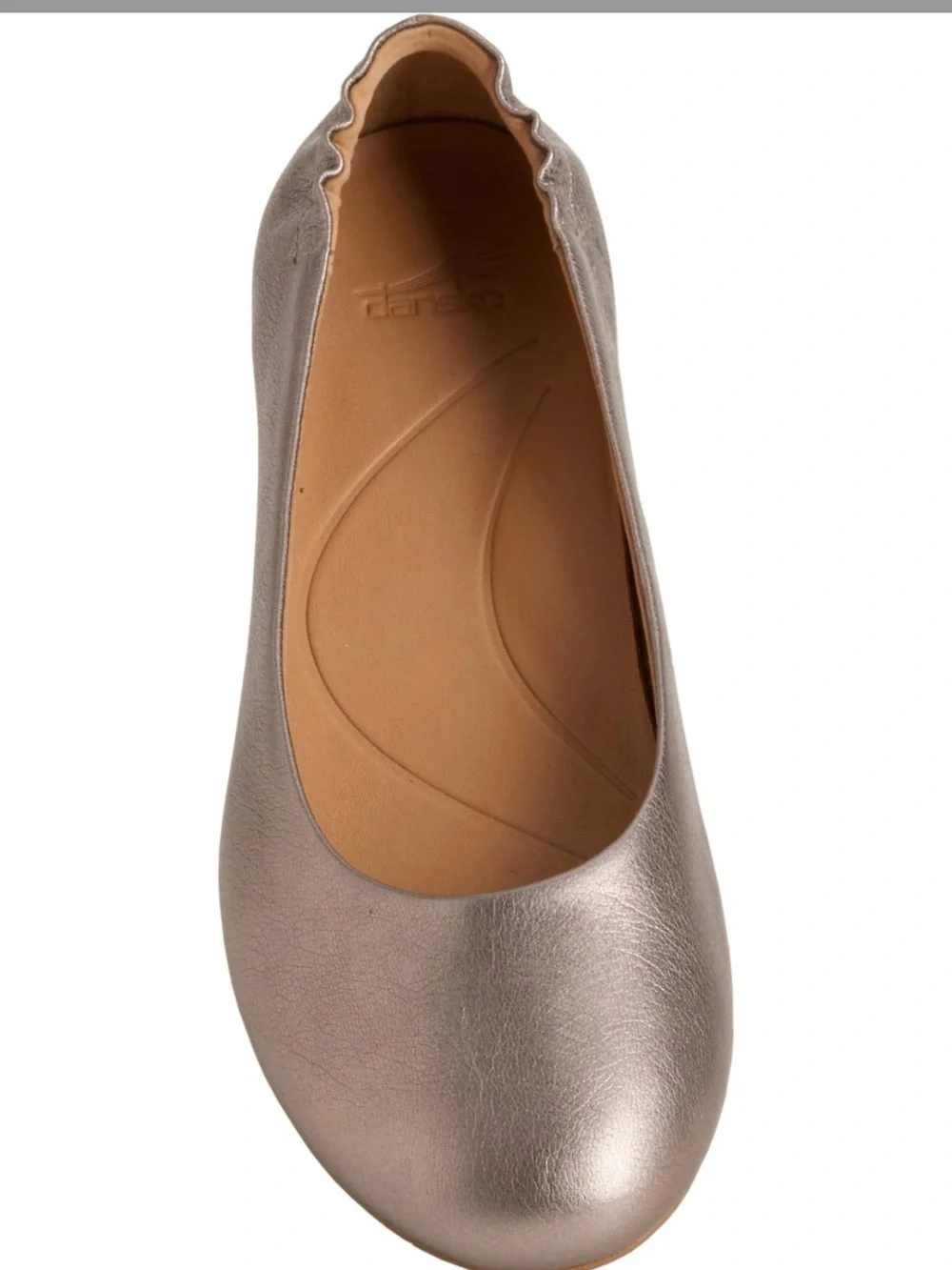 Dansko Mollie Metallic Pewter Taupe Women’s Ballet Flats Leather EU 41 US 10.5